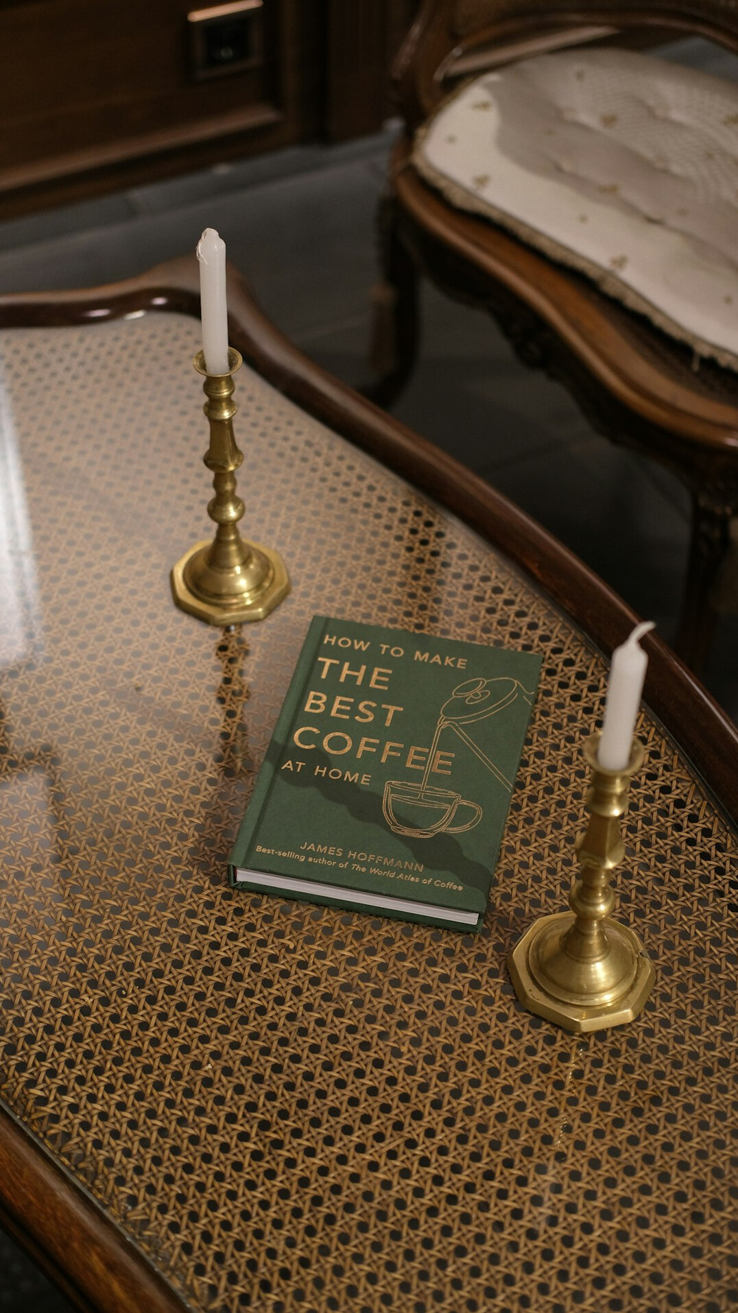 mystery novel on table